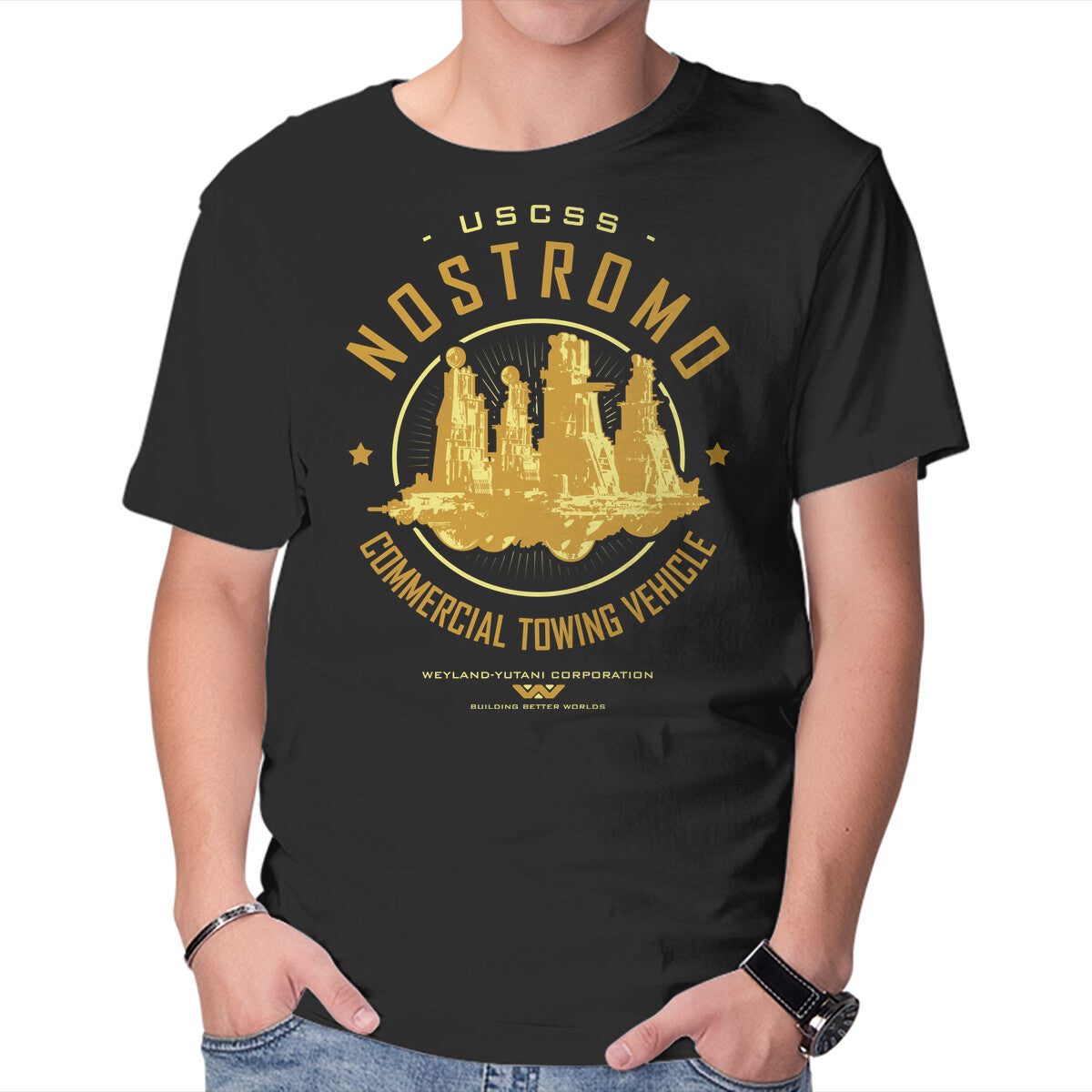 Unisex Crew Neck T-Shirt Nostromo Starfreighter Graphic Short Sleeve Casual Tee XXL