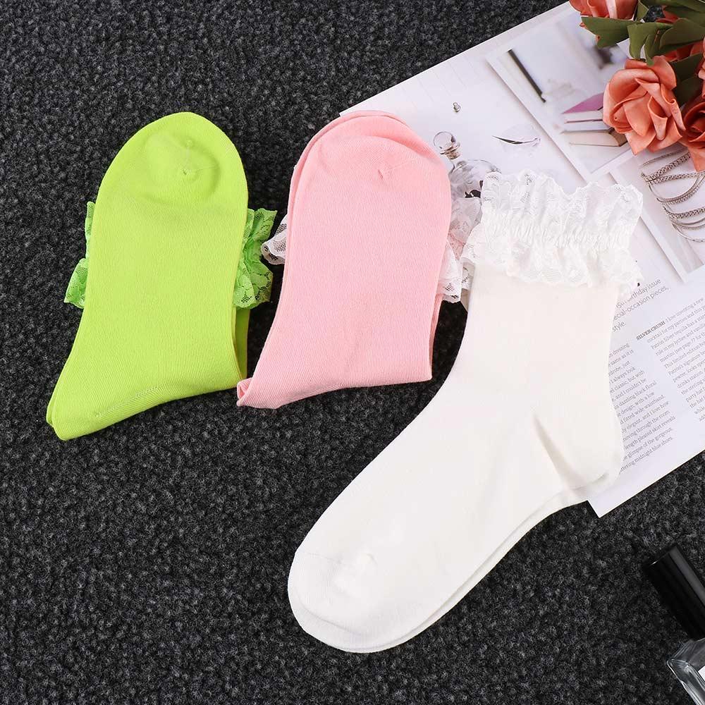 Cotton Lace Frilly Socks Boat Socks Ankle Socks Short Sock