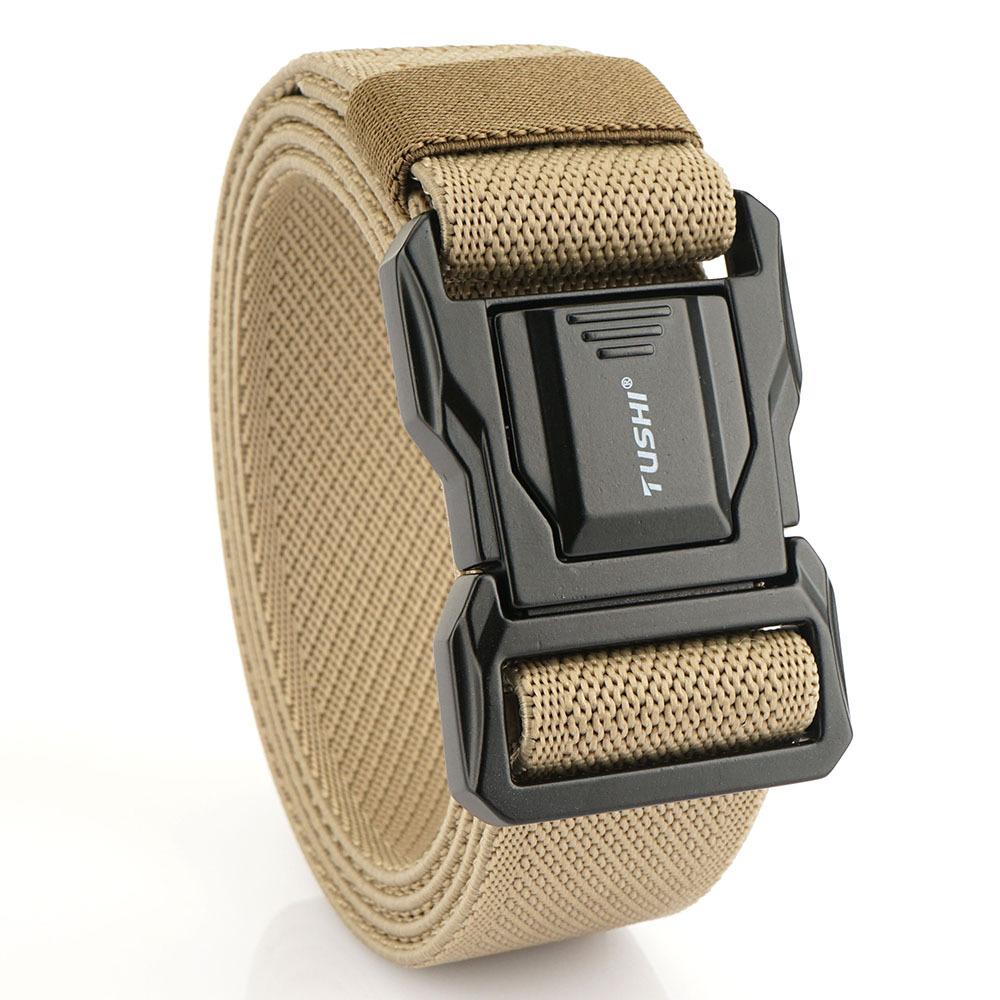 Upgrade the second generation men's alloy buckle nylon belt quick release tactical belt travel hiking belt