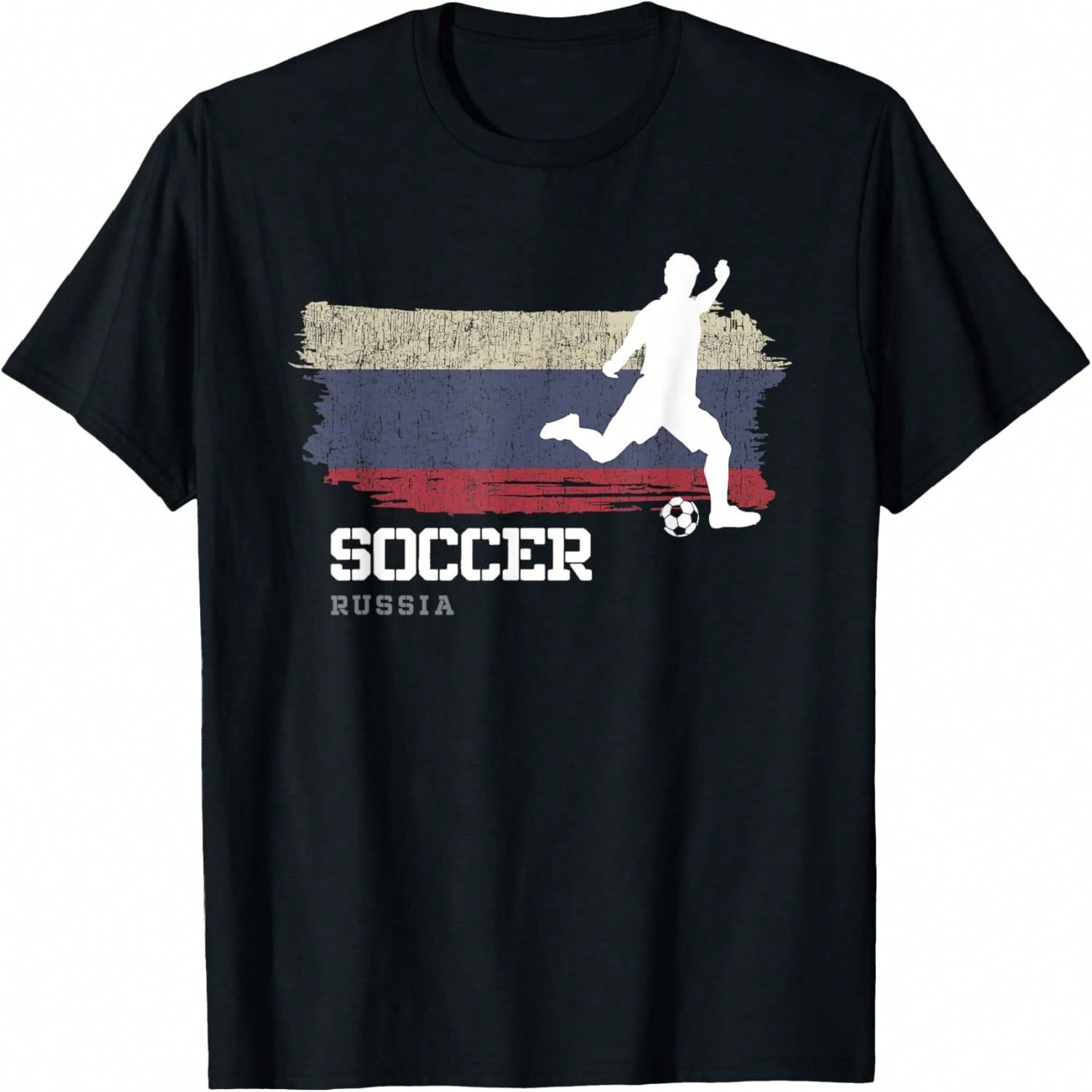 Soccer Russia Flag Football Team Soccer Player T-Shirt S