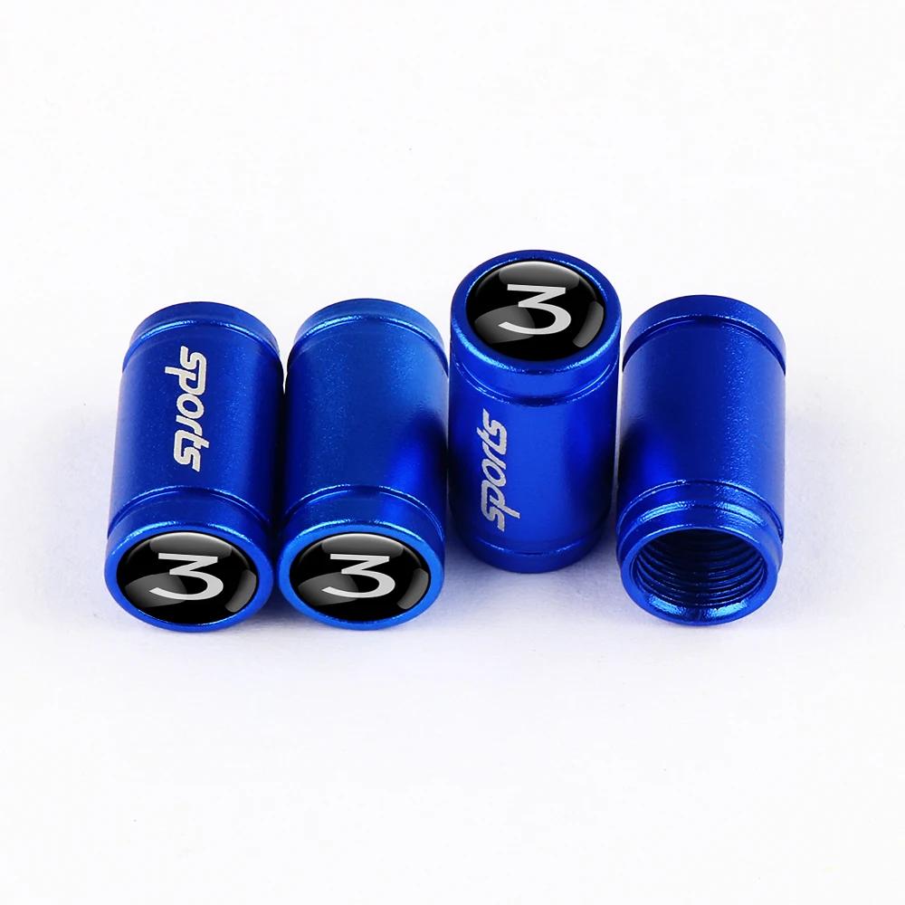 Car Sticker Tesla 4Pcs Aluminum Badge Car Wheel Tire Valve Stem Caps Cover For Tesla Model 3 Y S X Roadster Juguete SpaceX Cyber