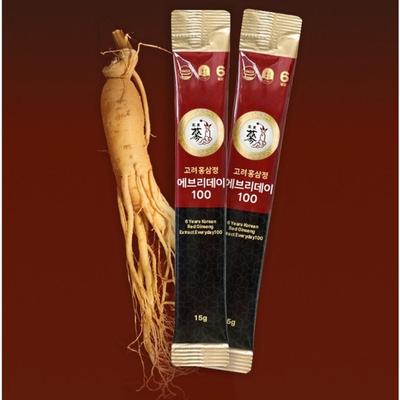 [Pungnyeon Bogam] 6 Yıllık Kore Kırmızı Ginseng Özü Günlük 15g 100 Adet Kore Sağlık Gıdası