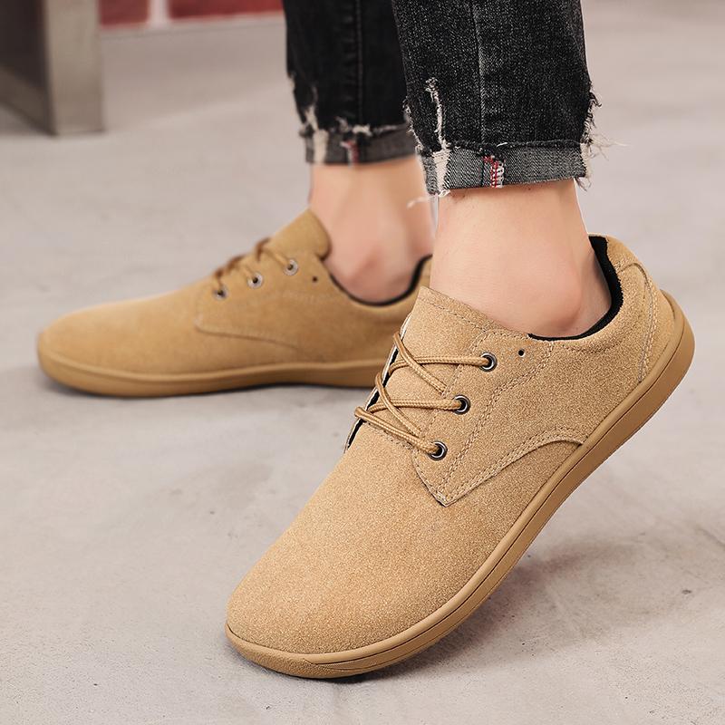 Fashion Non-slip Footwear Men Vulcanized Shoes Leather Men Outdoor Sneakers Luxury Brand Trend Casual Shoe Breathable Leisure Male Flats