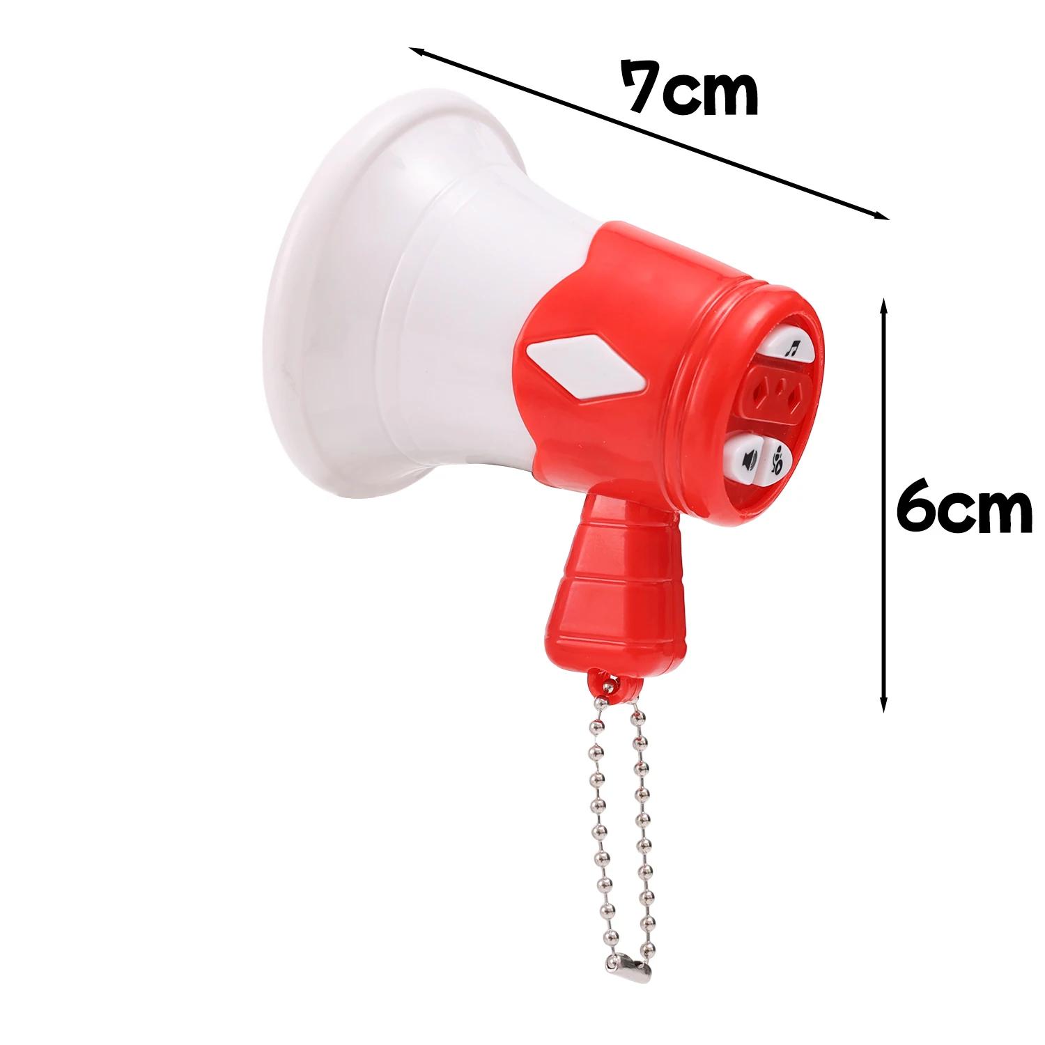 

Funny Loudspeaker Key Chain Small Speaker Backpack Pendant Key Ring Recording Creative Mini Megaphone Bag Keychain Accessories червоний