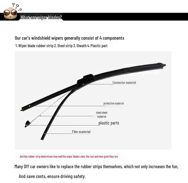 Bone-free U-Hook Wiper Compatible with Buick Regal, LaCrosse, Skylark, and Excelle