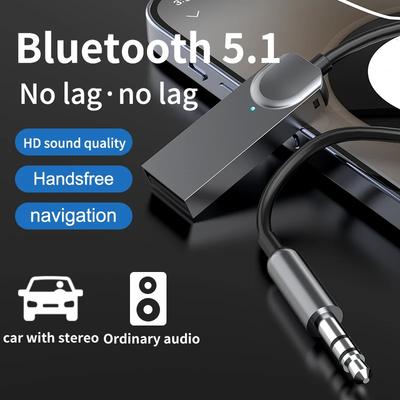 Receptor auto M02 compatibil Bluetooth, cablu cu arc pentru apeluri hands-free, adaptor wireless pentru sistem audio auto AUX de 3,5 mm