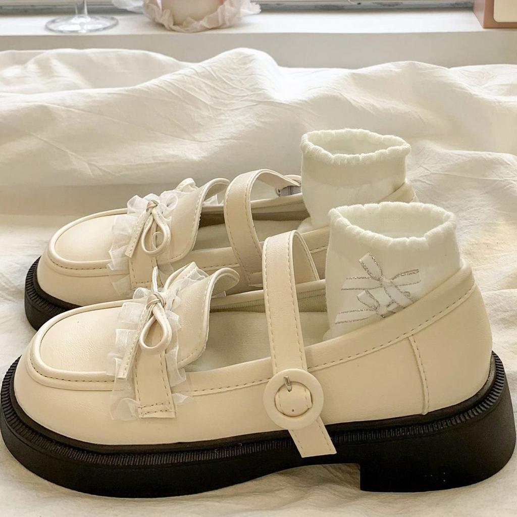 Mary Jane Small Leather Shoes Women'S Japanese Lolita With Skirt Platform Heightening Versatile Loafers