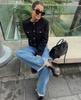 European and American Style Round Neck Short Fashion Coat with Button Accents - Autumn Collection