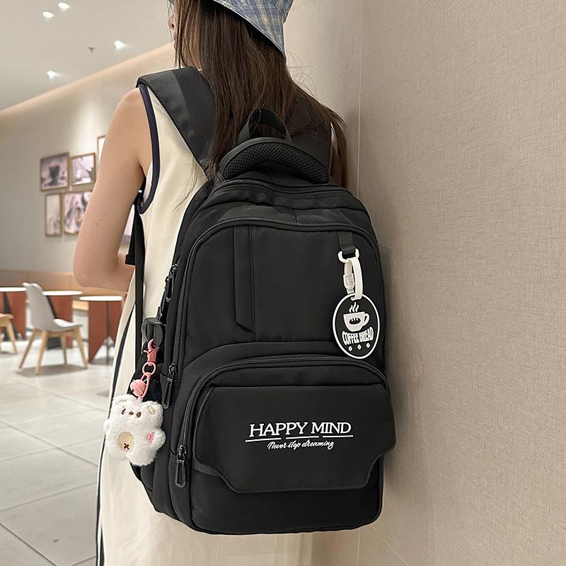 

Large Capacity Color Contrast Backpack College Style Backpack Class Commuter Schoolbag зелений
