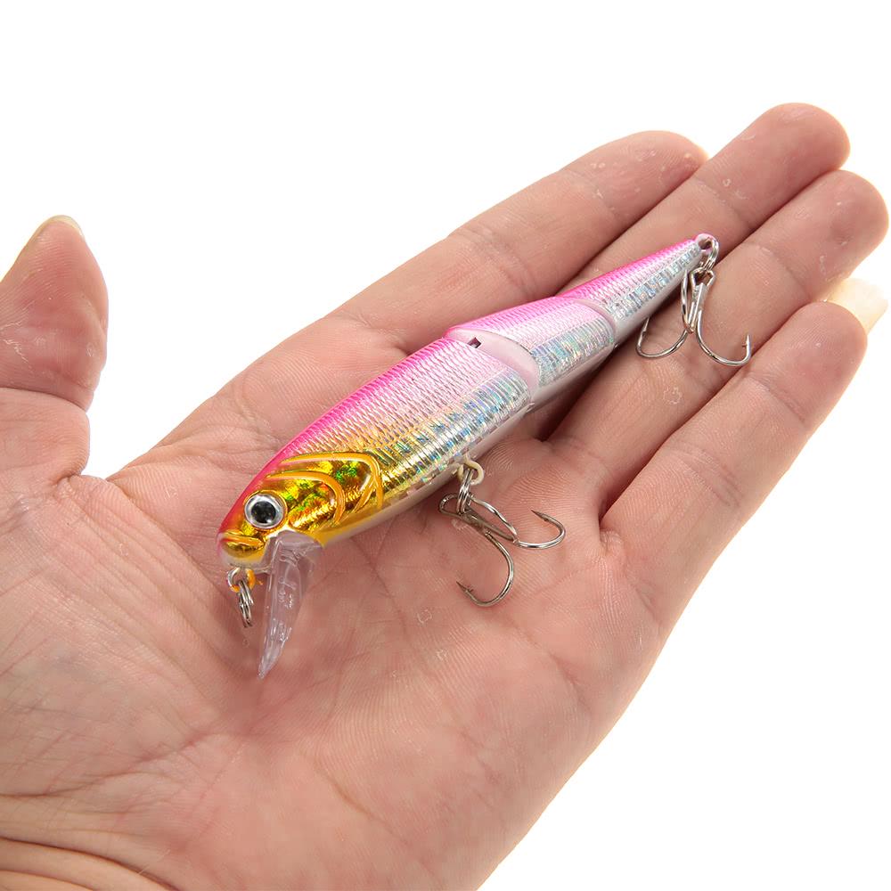 5 ST Krokbete Swimbaits Hård Bete Konstgjorda Beten Fiskeutrustning Krokbeten Beten med Trekrokar