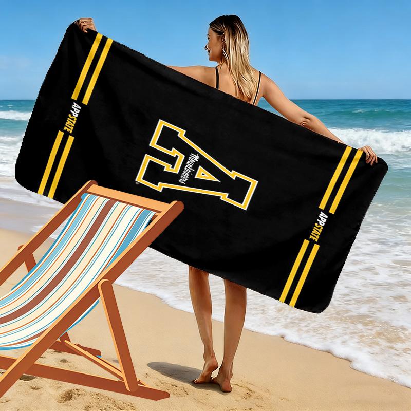 Appalachian State Mountaineers Print Beach Towel, Large Soft Quick Dry Towel for Beach Camping Swimming