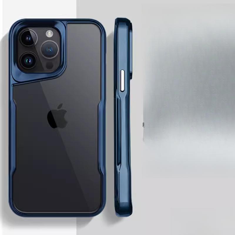 Applicable To Apple 16 ProMax Titanium Gray Mobile Case Transparent IPhone 14 Armor Small Waist 13 Drop Protection Case