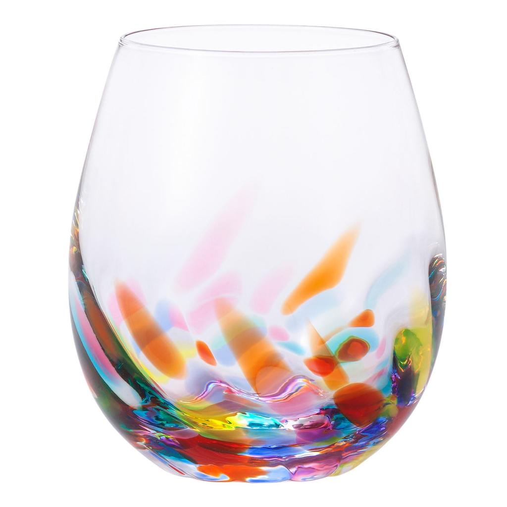 Aderia Tsugaru Biidoro Nebuta Light Rocks Glass, 350ml, Made in Japan, Gift Boxed, Whiskey Glass, Stylish Gift for Women, Mother's Day, Father's Day,