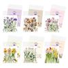Artificial Flower Stickers Assorted Styles Floral Decorative Scrapbook Stickers Flowers Plant Series Decals for Laptop