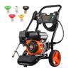 Gas Pressure Washer, 3950 PSI 10L/min, 2.6 GPM Gas Powered Pressure Washer with Copper Pump, Spray Gun and Extension Wand, 5 Nozzle Set