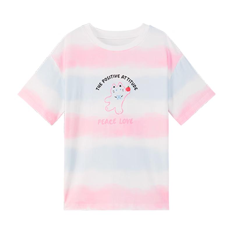 Zuoxi Girl s Summer Cool Breathable Cat Glitter T-shirt 160