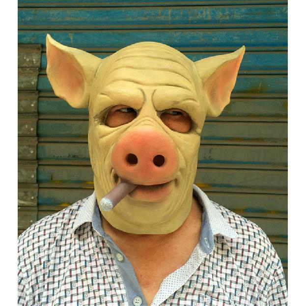 

H1Z1Massacre skin, blood pig head mask, cigar Frankenstein mask, smoking Pig Bajie mask, headgear Cigar Pig