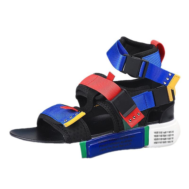 The New2025 New Men's Shoes Summer Breathable Men's Sandals Magic Buckle Beach Shoes Men's Mens Shoes