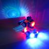 New Style Cool Yellow Transformable Construction Vehicle, Plastic Material with Obstacle Avoidance, Music and Lighting Effects, Gift, Holiday Present