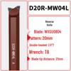 Spring Steel Dual-Head CNC Tool Holder D25R-MWN08R/L/H for Bore Turning & Boring, Compatible with Various Outer Diameters