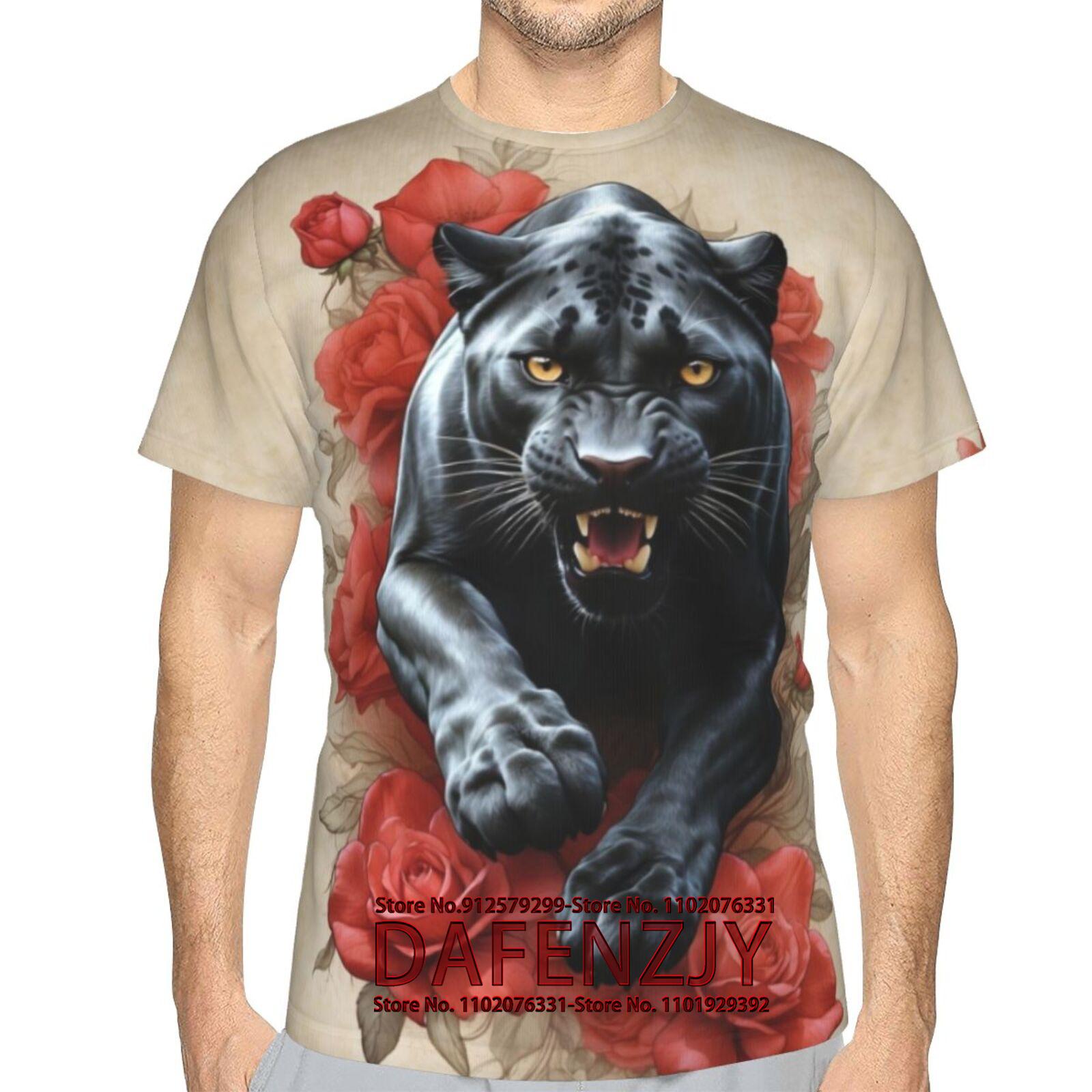 

Футболка с изображением тигра и льва, 3D-принт, крутая модная мужская футболка с коротким рукавом, футболки, мужская дизайнерская одежда L красный