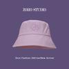 Sweet Embroidered Floral Cotton Bucket Hat For Women Breathable Short Brim Design