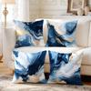 4pcs Blue White Marble Cushions Pillowcase Polyester Cushion Cover Throw Pillow Pillowcover Home Car Sofa Decor