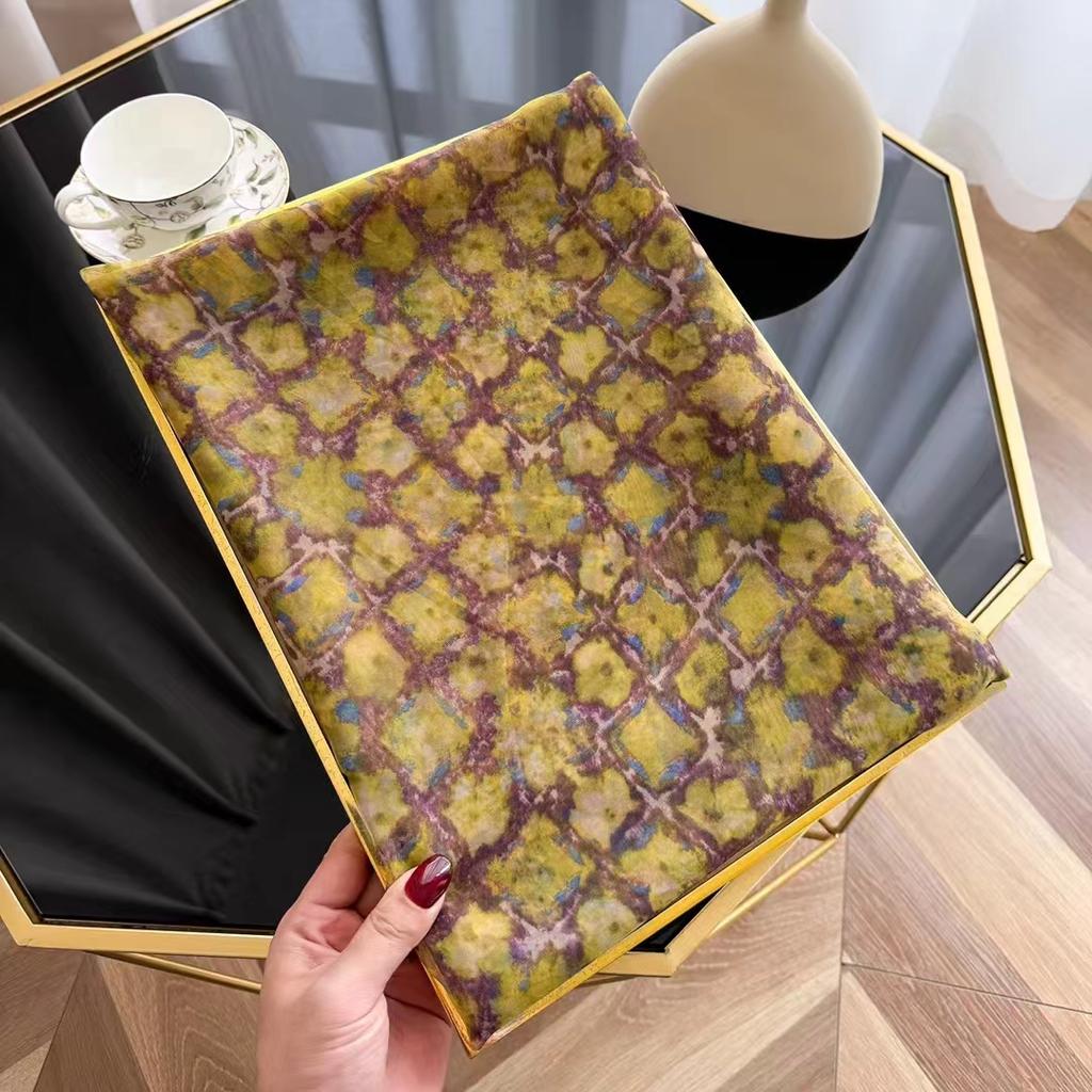 Silk Scarf Folral Women Summer Hijab Sunscreen Bandana Foulard Female Headbanda Warm Pashmina Scarves Echarpe Shawl Large Wrap