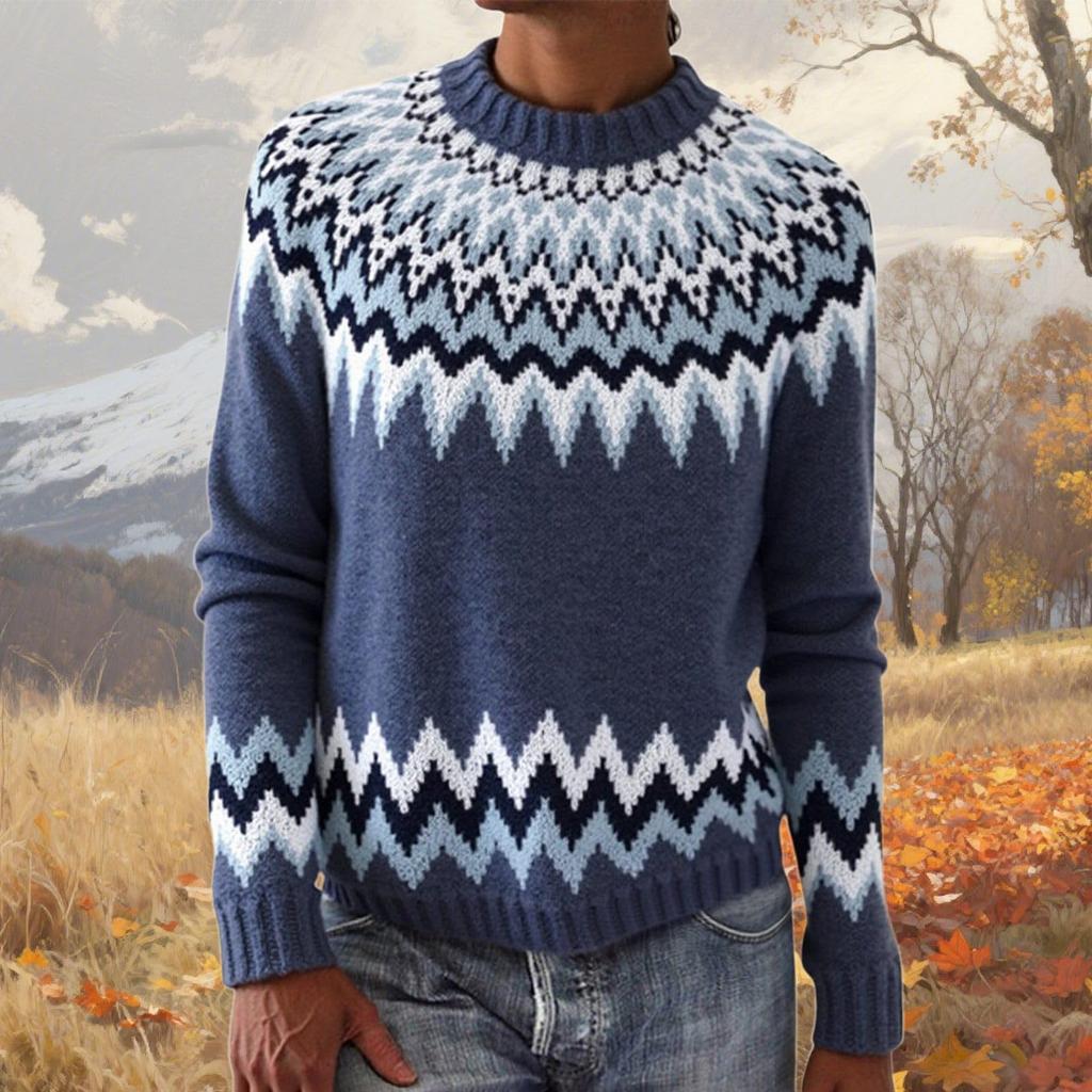 Ladies' Fashion Sweater, Round Neck,Loose Pullover Long-sleeved Knitted Sweater
