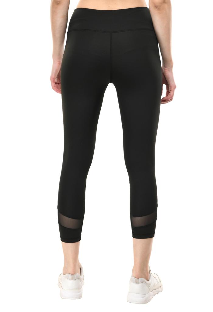 Body Smith Solid Black Mesh Workout Tights