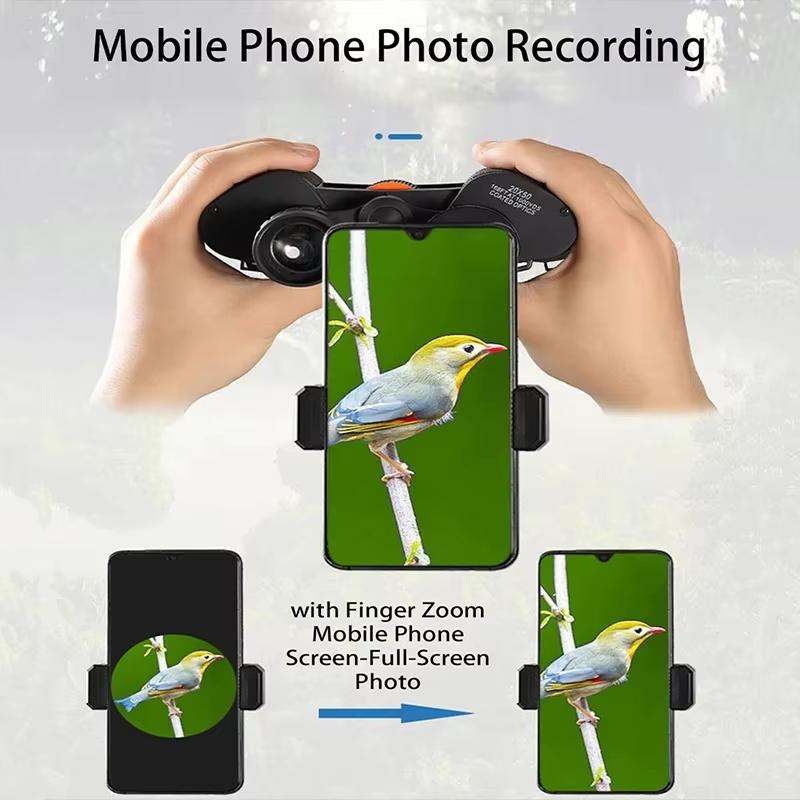 Professional Binoculars 20X50 Powerful Telescope Low Light BAK4-Prism Waterproof  Long Range Military Hunting Camping Equipment