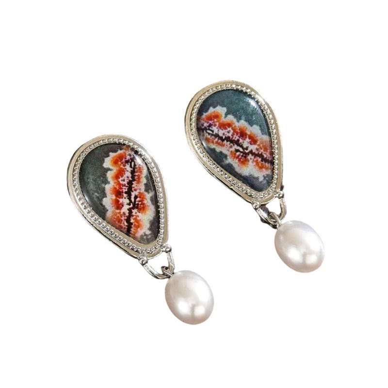 

Shimmering Art Pearls Dangle Earrings Alloy Texture Comfortable Wear Women Jewelry Suitable for Fashion Lover Present 1