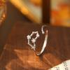Banyan Tree S925 Silver Zodiac Constellation Ring - Women's Summer Simple Birthday Jewelry