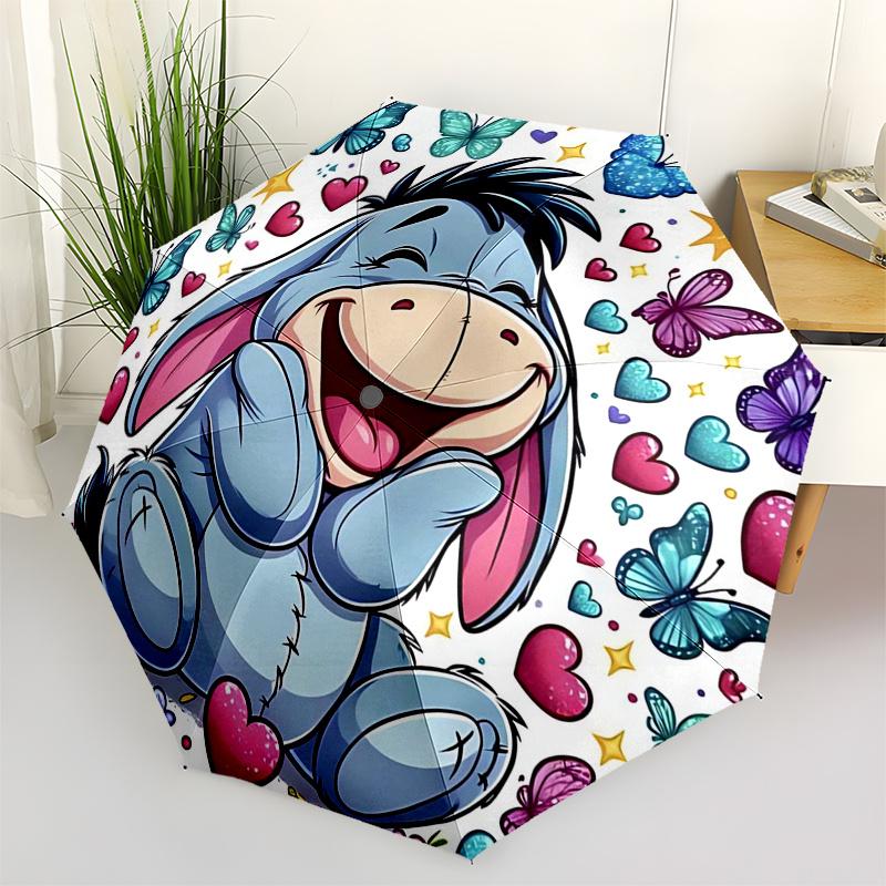 

Winnie and friends Themed Travel Umbrella-8 Ribs Automatic Opening and Closing, Portable Folding Design, Compact and Stylish Umbrella