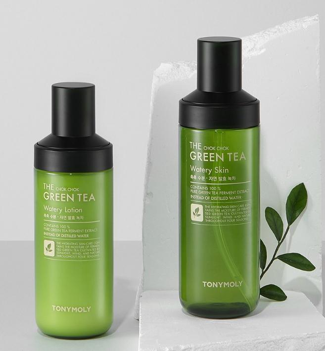 TONYMOLY The Chok Chok Green Tea Moisture 2-Piece Set | Hydrating Toner & Lotion
