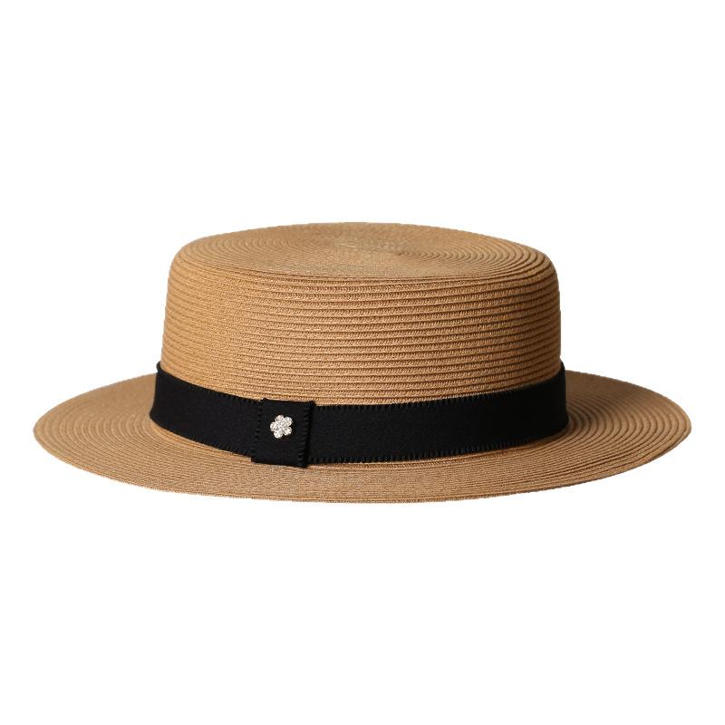 New webbing woven straw hat summer sunscreen fashion show face small bucket hat outdoor travel beach hat
