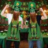 3er-Set Party-Kostümzubehör zum St. Patrick's Day mit Schürze Kleeblatt Grüner Hut Irisches Festival Falscher Schnurrbart Brille