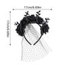 Halloween Hair Accessories Dark Style Veil Halloween Costumes Headdress Cosplay Crown Party Headband Holiday Accessories Black/Red