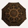 Golden Mandala Patterned Umbrella, Portable 3-Fold Umbrella for Men & Women,Christmas Gift ES83