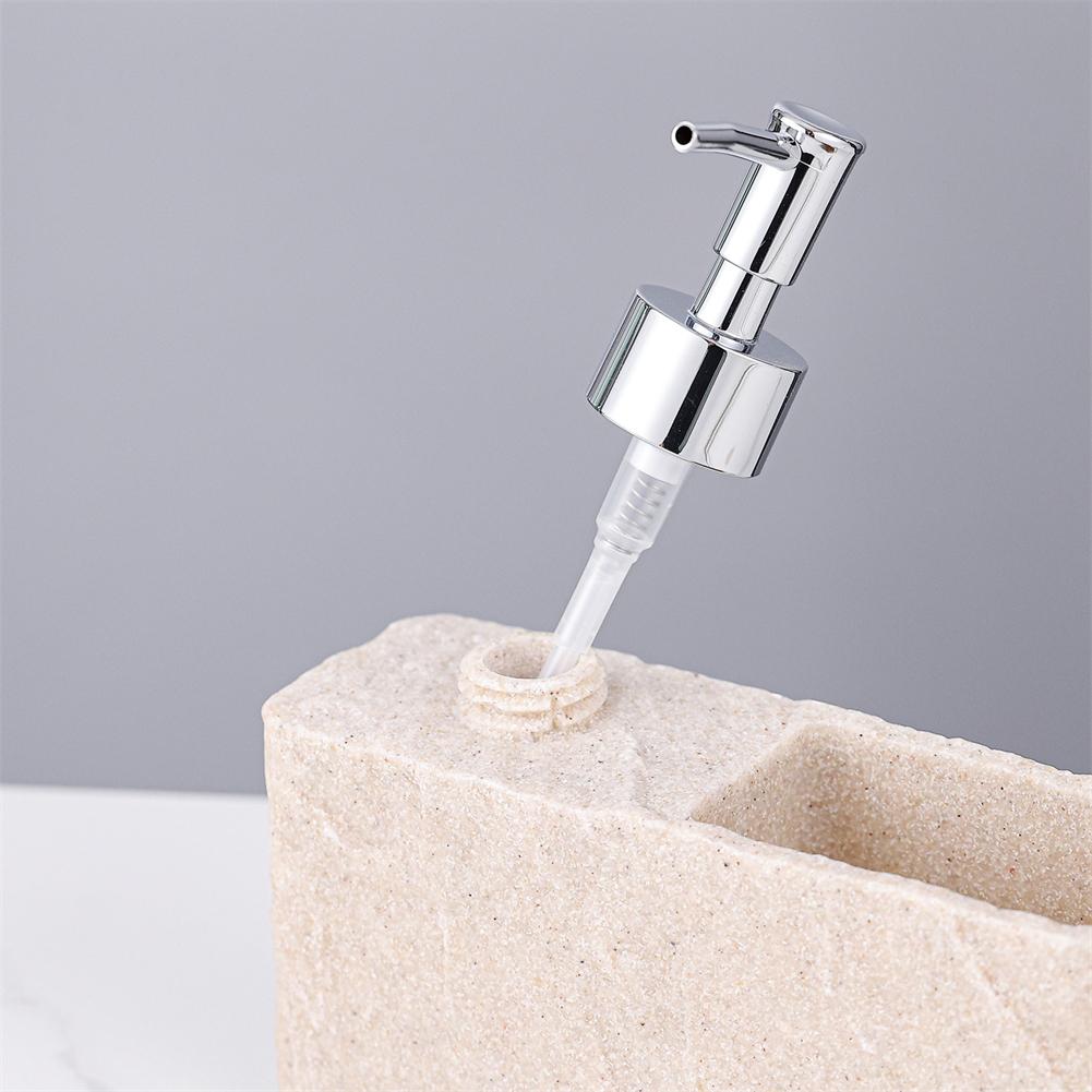 Bathroom Decor Bathroom Pump Bottle 2 In 1 Soap And Sponge Holder Cleaning Tool Resin Soap Dispenser Compact Size