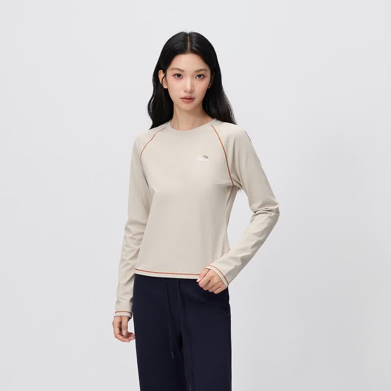 Semir Women's Slim Fit Quick-Dry Printed Raglan Long Sleeve Tee