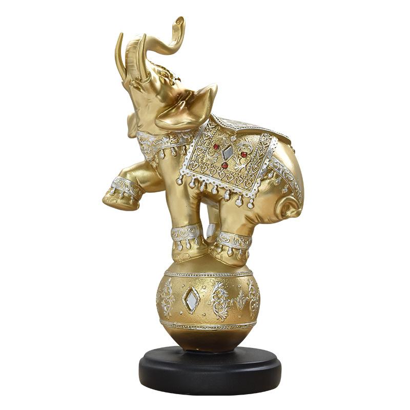 26cm Resin Elephants Wildlife Statue Sculpture Decoration Abstract Animal Figurine Room Desk Home Interior Decorating Gift