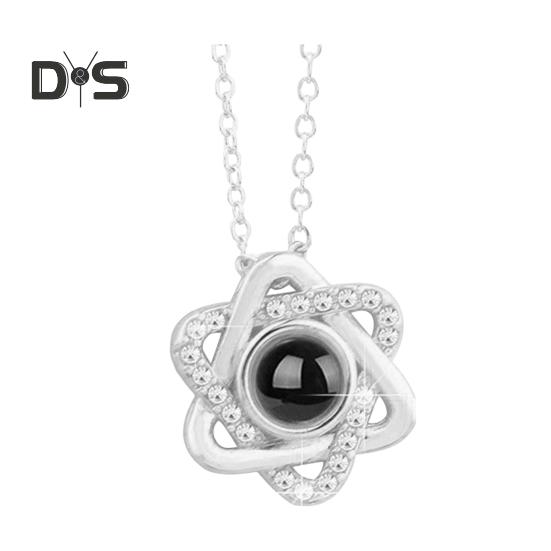 Picture Necklace Personalized Photo Projection Necklace Memorial Valentine's Day Birthday Gifts for Wife Girlfriend