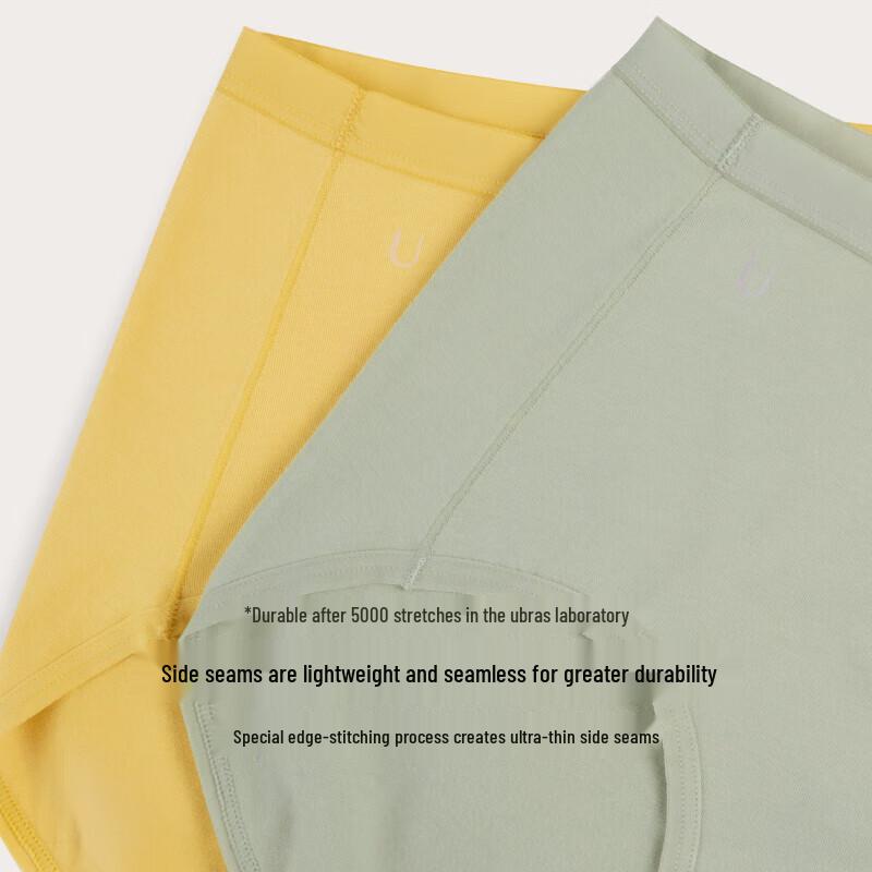 Ubras Women's 40S Pure Cotton 7A Anti-Bacterial High-Waist Briefs (3-Pack)