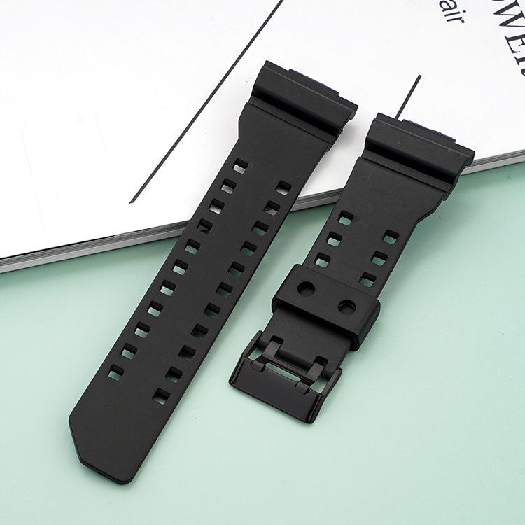 Black Gold Rubber Resin Watch Strap for Casio GA110/400/700/GD120/140