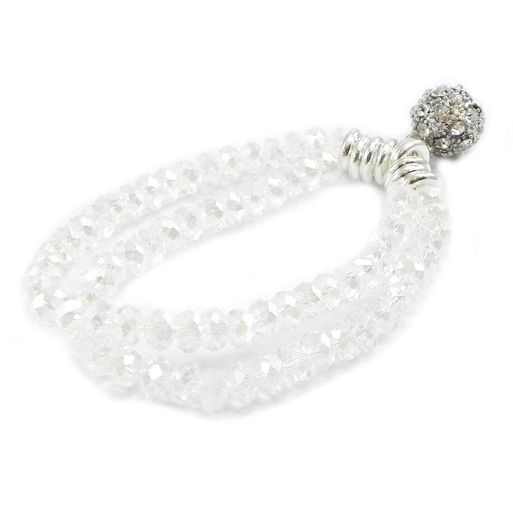 Les Trésors De Lily [I2752] - White 'Sissi' Designer Bracelet