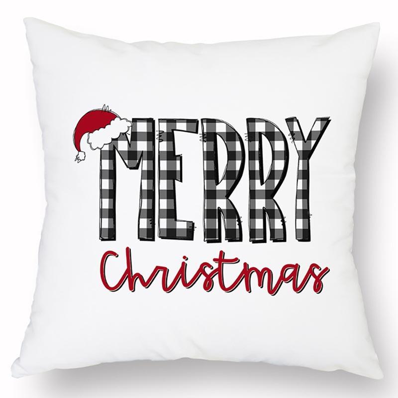 Νέα Χριστουγεννιάτικη Λινή Τυπωμένη Μαξιλαροθήκη Σπίτι Καναπές Σαλόνι Διακοπές Ανθεκτικό στη Βρωμιά Μαξιλάρι