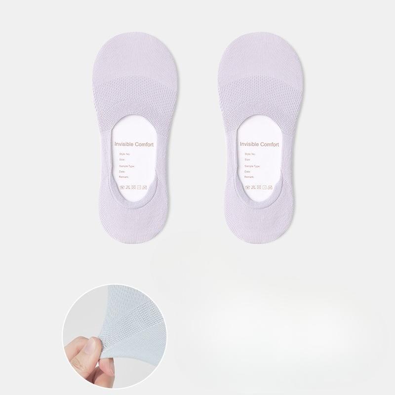 Invisible Socks, Anti-slip and Non-dropping, Thin Women's Shallow Socks, Mesh Breathable and Odor-resistant Short Socks, Cotton Socks