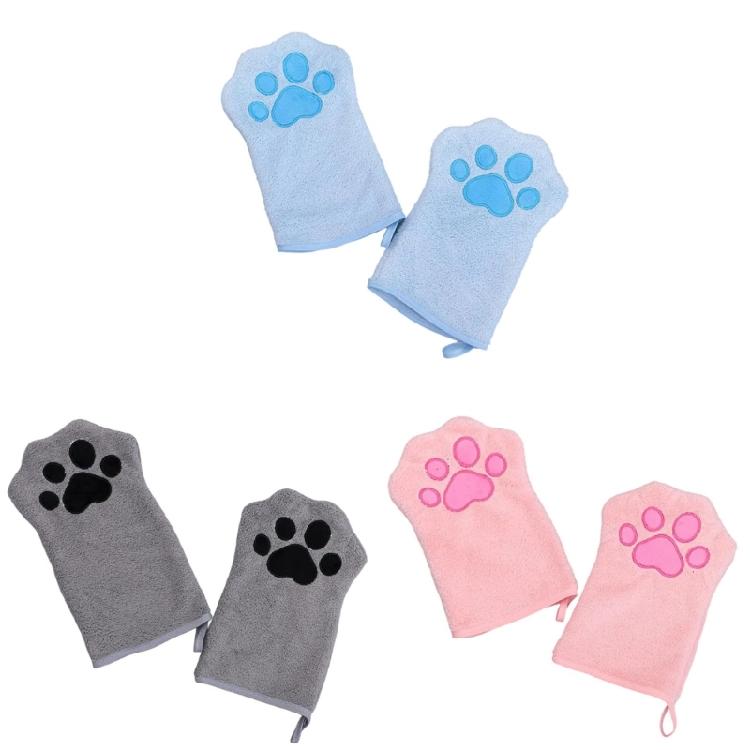 Hochwertiger Haustierhandschuh-Handtuch für Hund Weiches und saugfähiges Gewebe mit Aufhängeschlaufe für bequeme Nutzung