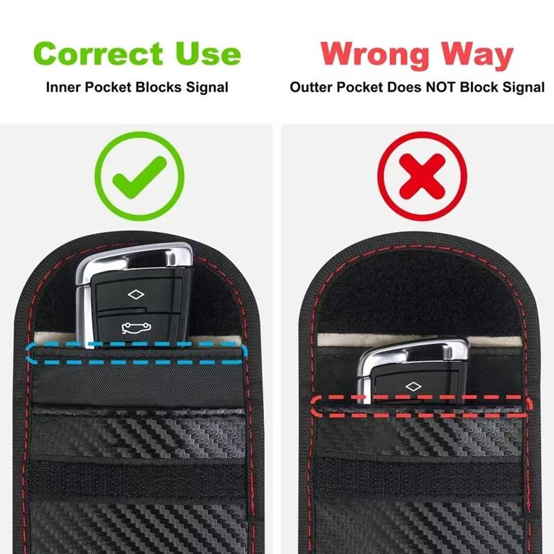 1Car Key Signal Shielding Box Faraday Cage Remote Control Package Keyless Rfid Shielding Package Car Accessories